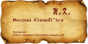Mocznai Kleopátra névjegykártya